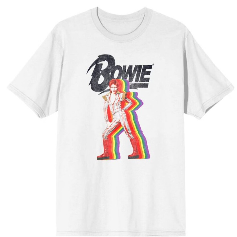 NWT - David Bowie Ziggy Stardust Rainbow Tee White Unisex M